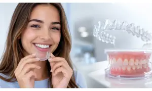 Sorriso smagliante con mascherine trasparenti. Scopri in quanto tempo arrivano le mascherine Invisalign per un sorriso perfetto.