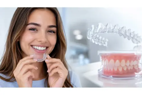 Sorriso smagliante con mascherine trasparenti. Scopri in quanto tempo arrivano le mascherine Invisalign per un sorriso perfetto.