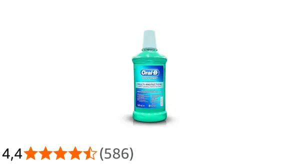 Collutorio Oral-B Pro-Expert Multi-Protection, senza alcool, con clorexidina per una protezione completa.