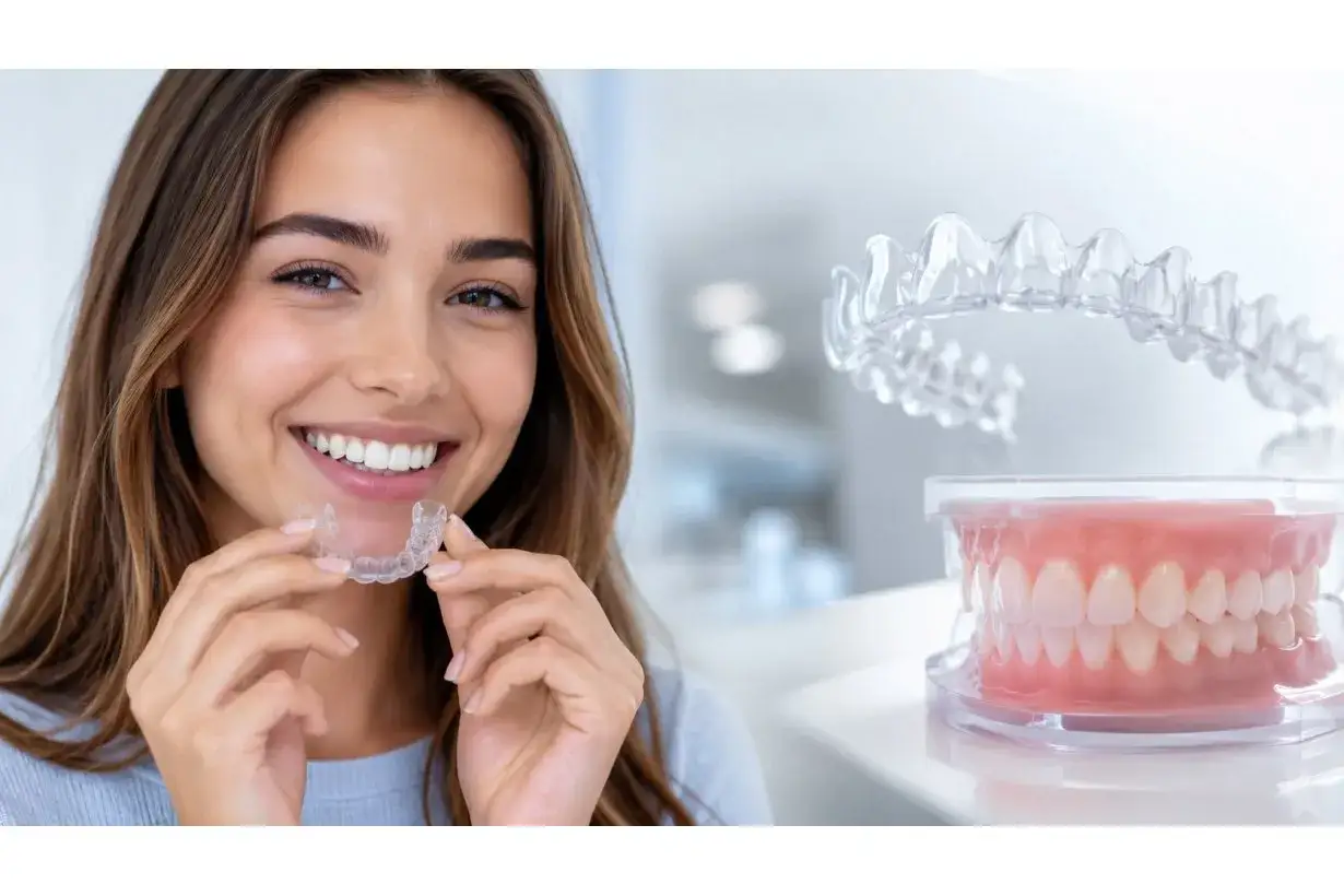 Sorriso smagliante con mascherine trasparenti. Scopri in quanto tempo arrivano le mascherine Invisalign per un sorriso perfetto.