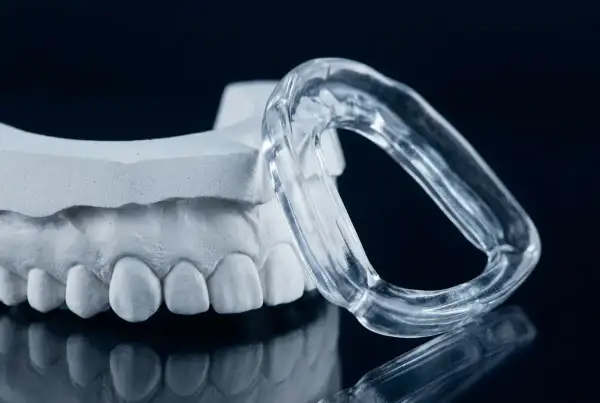 Modello dentale e bite trasparente, soluzione per il bruxismo consigliata dal dentista.